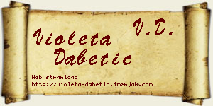 Violeta Dabetić vizit kartica